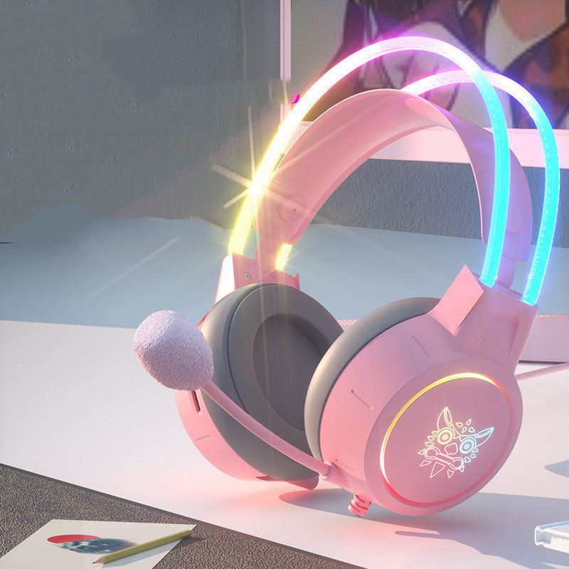 | Casque Gaming "KAWAII Rainbow Glow" – Immersion Lumineuse |